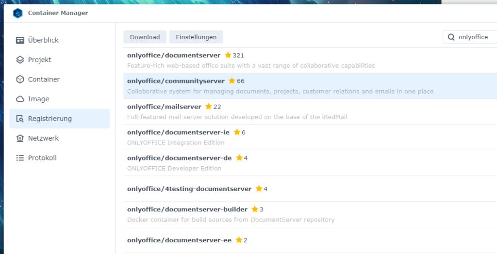 Look up the image in the registry