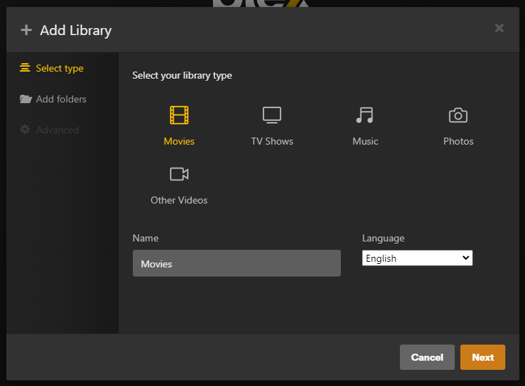 Select the library type
