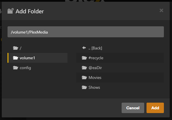 Select the media folder